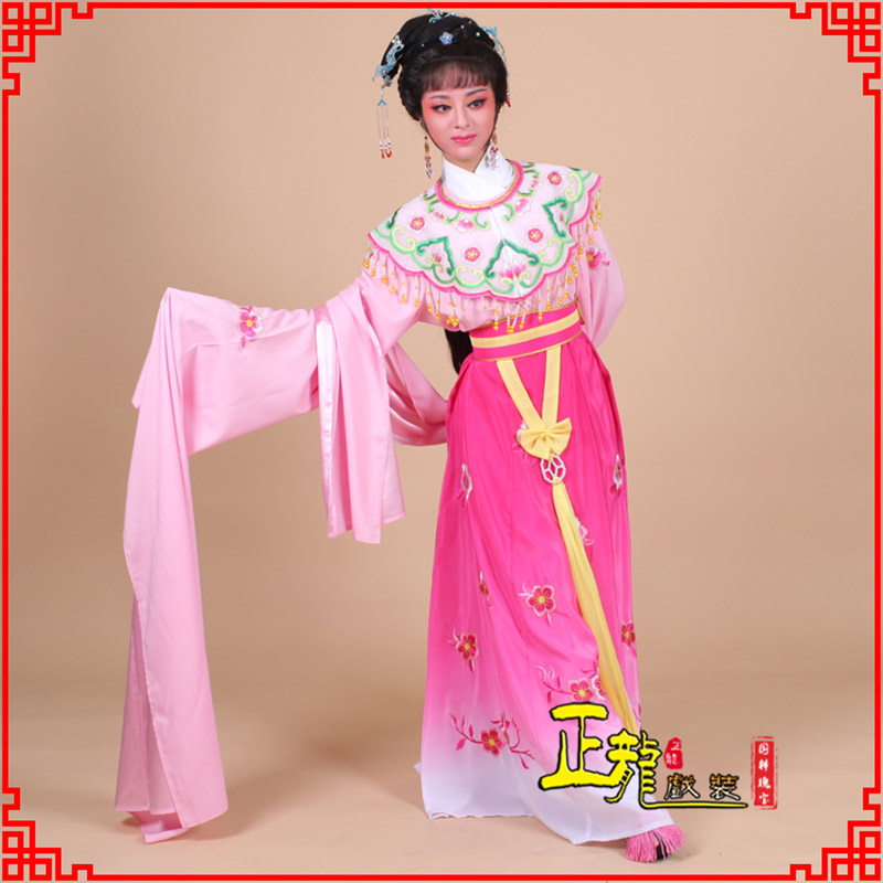 荥经水袖青衣练功花旦服 梅花古装衣